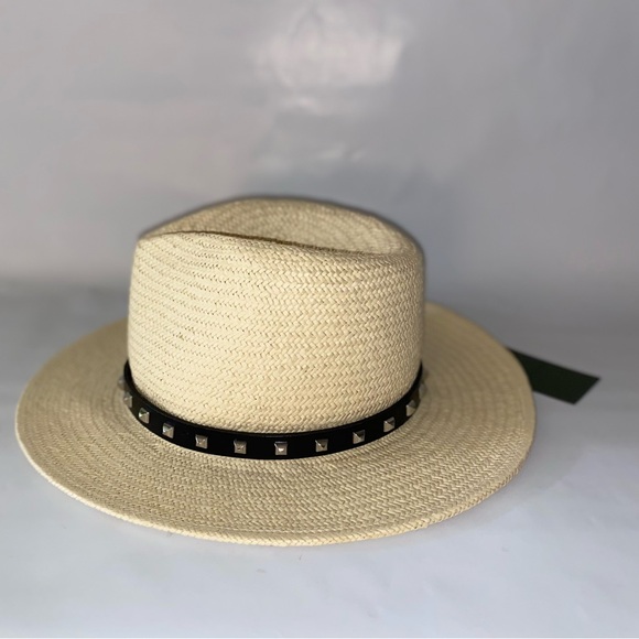 ALLSAINTS Paige Studded Light Woven Straw Fedora - Picture 4 of 16